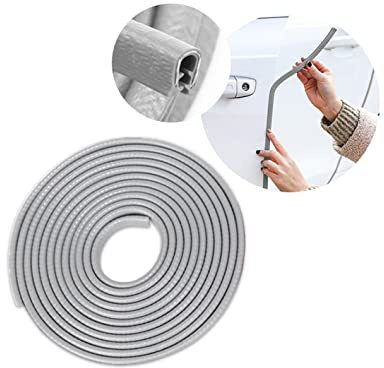 CGEAMDY Protection Portiere Voiture, Joint Caoutchouc de Protection Automobile, Protecteurs de Bords en Aluminium pour Portes de Voiture, Universel Accessoires d'extérieur de Véhicule (Gris/5M)