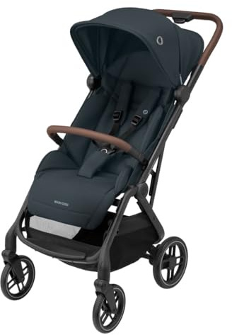 Maxi-Cosi Soho Kinderwagen, 0–4 Jahre, 0–22 kg, ultrakompakt Buggy, Automatischen Einhand-Klappmechanismus, Geräumiger Sitz, 3 Liegepositionen, Flache Liegeposition, Essential Graphite