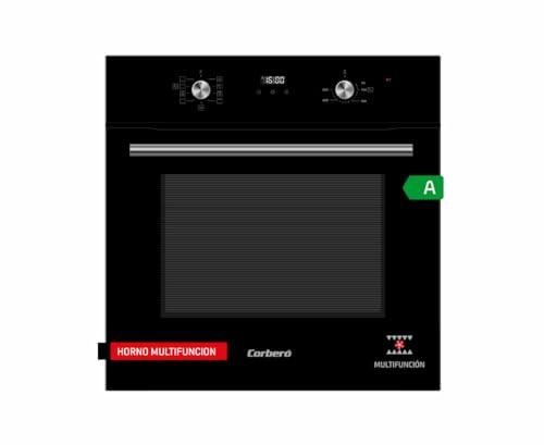Corberó - Horno | CCHMT903N | 70L | Multifunción | Display Touch | 8 Programas | Guías Extraíbles | Mandos Push-Pull | 3000W Potencia | Negro