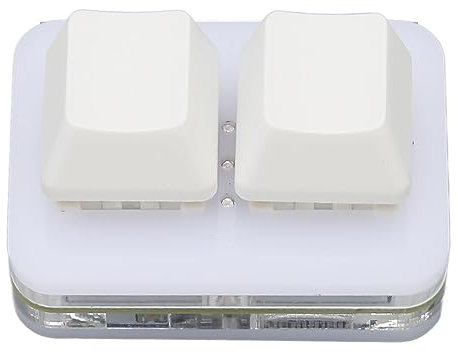 Gaming-Tastatur mit 2 Tasten, Makro-Programmiertastatur, Benutzerdefinierte OSU HID-Tastatur, RGB-LED-Hintergrundbeleuchtung (Weiss)