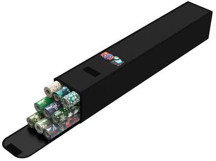 Geschenkpapier Aufbewahrung, Strapazierfähiges 600D Oxford-Gewebe organizer für geschenkpapier Wasserdicht für Geschenkpapierrollen Aufbewahrungstasche (79x13x13cm) - Schwarz