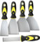 5 Pack Wallpaper Scrapers, 1'', 2, 3'', 4'', 5'' Wide Putty Knife Set, Metal Spackle Knives Paint Tools for Wallpaper, Decals, Drywall Finishing, Plaster Scraping