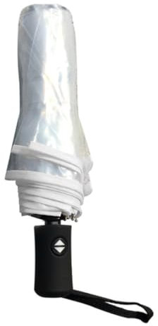 Parapluie automatique transparent à trois plis, parapluie de voyage à la mode