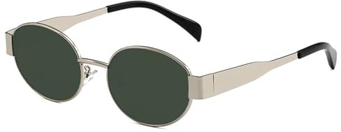 LHSDMOAT Vintage Ovale Polarisierte Damen Sonnenbrille, Retro 90er Jahre Cat Eye UV400, Mode Einkaufen Foto Fahren