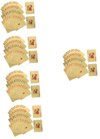 Abaodam Goldene Pokerkarten Hochwertigem Pet wasserdichte Spielkarten Für Partys Tricks Und Sammlungen Für Pokerliebhaber Und