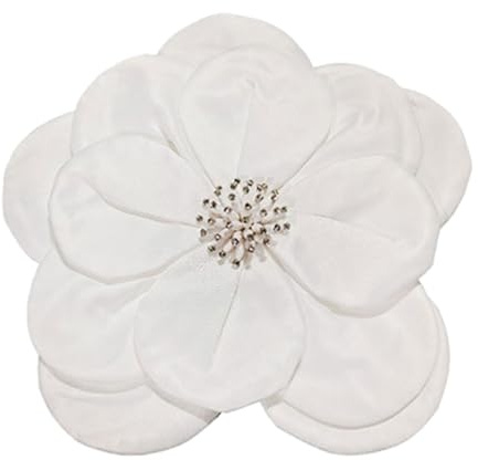 NVOQILIN Mehrschichtige Brosche aus weichem Stoff, große Blume, stilvolle Brosche für Kleider und Oberteile, Blumenform, Anstecknadel, Partyzubehör