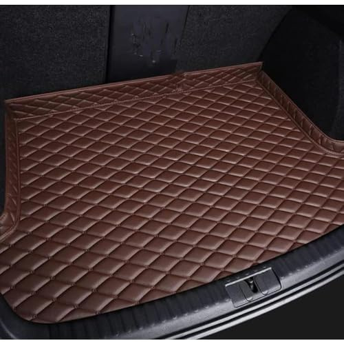ZYLHDD Car Boot Mats for BMW Series 5 (520i 528i 530i 540i 550i GT M5) 2018 2019 2020 2021 2022 2023 2024,Anti Scratch & Slip Waterproof Rear Trunk Protector Mat Carpets Interior Accessories,Brown