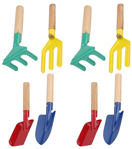 BESTonZON Petite Pelle De Jardin Truelle à Main Râteau Métal pour Outils De Jardinage Truelle De Jardinage avec Manche