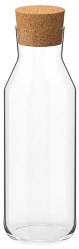 Elegant Glass Carafe with Cork Stopper – 1L | Stylish & Functional Beverage Server (1)
