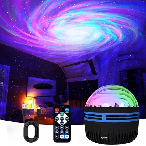 ALLWIN Proiettore di luci a onde LED che cambiano colore, luce notturna per camera dei bambini, camera da letto e soggiorno, luce calmante per rilassarsi e dormire