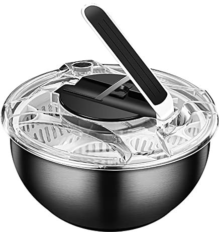 Qusedwey Secador de Frutas y Verduras, Escurridor para Ensalada, Escurridor para Lechuga, MáQuina Secadora de Almacenamiento, Utensilios de Cocina úTiles, Deshidratador de Verduras