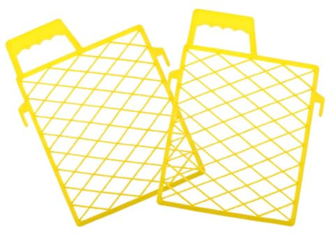 HOMSFOU 2pcs Plastic Paint Tray Grid for Home Professional Painting Projects Durable Paint Holder Tray with Organized Divider and Replaceable Screens for Easy DIY Use