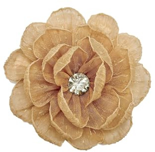 70mm Broche Fleur Camélia En Tissu Épingle à Col Strass Façon Main Accessoire Polyvalent Pour Cheveux Robe Mariage Cadeau Fête DIY Style Bohème Chic Bijoux