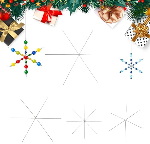 eupdd Drahtsterne für Perlensterne, 26 Stück (9,5/11,5/15 cm) Perlensterne, Drahtsterne Rohlinge, als Komplett-Set für weihnachtliche Heimdekoration, Weihnachtsbaum & Bastelprojekte