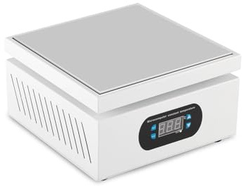 Heizplatte Löten 550W mit LED Mikrocomputer,Vorheizplatte für SMD Lötstation,PCB Rework & Elektronikreparatur,150x150mm Alu-Platte,0-400°C präzise Temperaturregelung für Displayreparatur und Labor