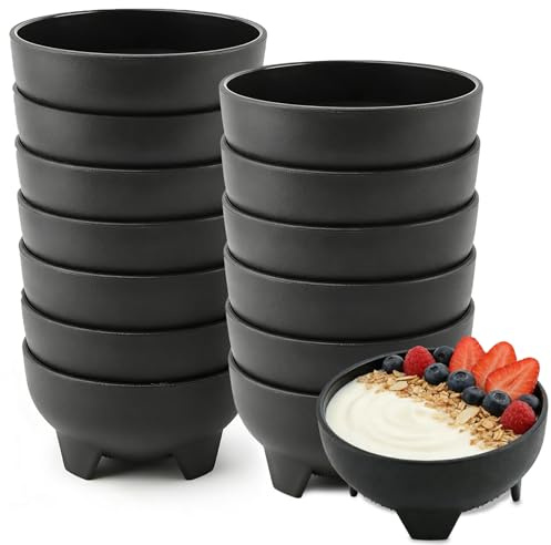 Reusable Plastic Bowls,Dessert Bowls,Cereal Bowl,313ML/10.6 oz,Set of 16 | Unbreakable Plastic Bowls for Salad,Soup,Oatmeal and Fruit-Multi, Kitchen Storage Organizer, Picnic, Dishwasher & Microwave