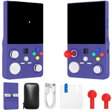 Gettimore Console di gioco portatile retrò, portatile 3D Arcade Gaming con WiFi, materiale ABS, per divertimento in movimento, 14,8 x 8,5 x 3,5 cm, compatibile con giochi classici viola