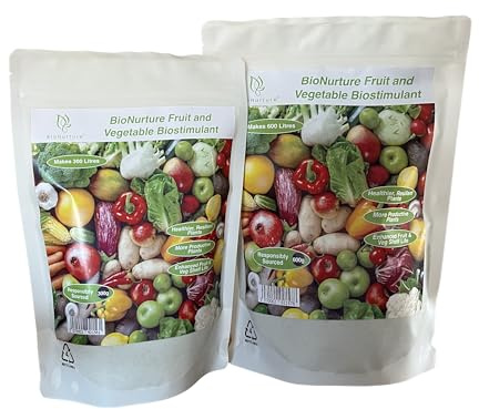 BioNurture Fruit and Vegetable Biostimulant, 100% Natural Fertiliser. Fruit and Vegetable Plant Food for Growing Vibrant Fruits and Vegetables and Healthy, Resilient Plants. (300g)
