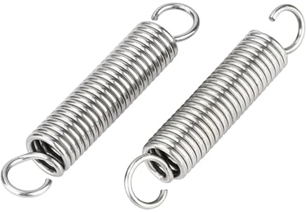 Zugfeder aus Edelstahl 304, 3 mm Außendurchmesser, Zugfeder mit offenem Doppelhaken, 140 mm Länge, 2 Stück