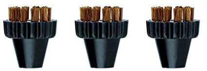 Polti PAEU0297 Latón Vaporetto Messingbürsten für Eco Pro 3.0 und Classic Dampfreiniger (3 Stück), Messing, Schwarz