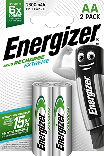 ENERGIZER PILAS RECARGABLES ENR EXTREME 2300 mAh HR6 BL2 BR, argento