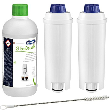 Delonghi Ecode Kreide+ 2 x Delonghi Wasserfilter DLS C002 + 1 x Rohrreinigungsbürste