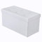 BRIAN & DANY Faux Leather Folding Ottoman Storage Bench, Storage Chest, Perfect Toy and Shoe Chest, Storage Ottoman with Cover, White, 80 x 40 x 40 cm