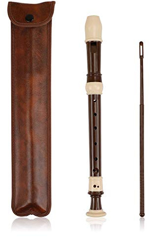 Recorder 8 Hole Descant Flauta Soprano Recorder Professional Treble Flute Baroque Style C Key for Kids Children With Fingering Chart Instructions