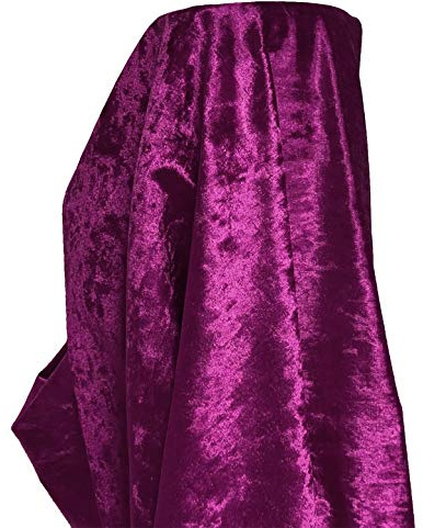 A-Express Stoff Pannesamt Sanft Samt Karneval Bekleidung Kostüm Dekostoff Gardinenstoff Schneiderei Stoff 140cm Breite - 1 Meter 100cm x 140cm Violett