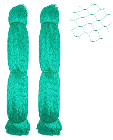 LINSOCLE 2 pezzi 10 x 4 m Rete Anti Uccelli, Rete per Uccelli, Rete Uccelli Protezione la Protezione di Piante e Frutti Contro Gli Uccelli Larghezza Maglie 1.5 x 1.5 cm