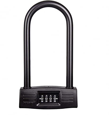 RONGJJ Bügelschlösser Fahrräder Cycling Chain Locks Heavy Duty, Kabelschlösser 4-stellige Rückstellbare Codes Für Diebstahlschutz Für Fahrräder, Fahrräder, Motorräder, Motorräder, Tore, Black