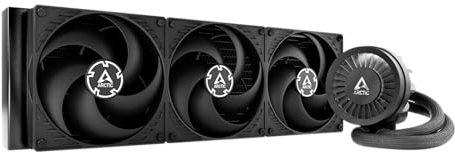 ARCTIC Liquid Freezer III 420 - Wasserkühlung PC, AIO CPU Wasserkühler, Intel & AMD, effiziente PWM-gesteuerte Pumpe, Lüfter: 200–1700 rpm, LGA1851 und LGA1700 Contact Frame- Schwarz