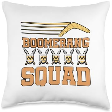 Boomerang Squad Graphic Boomerang Player Boomerang Thrower Throw Pillow