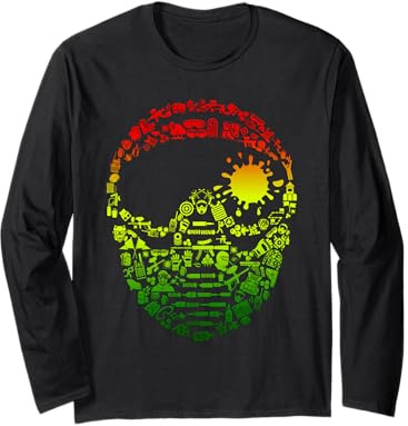 Paintball Helmet Icon Design for Paintballer Girls Paintball Long Sleeve T-Shirt