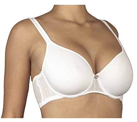 Selene, Reggiseno Donna con Fascia Anatomica, con Ferretto e Coppa Spacer Traspirante Imbottita, Collezione Fabiola, Colore Bianco, Taglia 8D