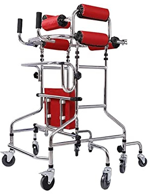 Standard Walkers Lauflernhilfe für ältere Menschen 8-Rad Rollator Walker Unterstützung Gehgestell mit Höhenbreitenverstellung Erwachsene Walking Rehabilitation Training