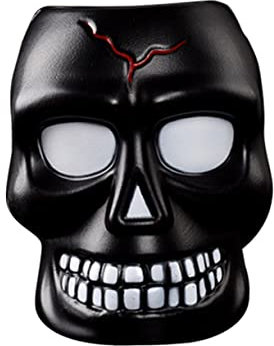 GRIRIW Schädeleimer Halloween Requisiten Skelett-Party-Eimer Trick r Treat Trick n Treat Eimer mit Schädelkopf Skelett Eimer scheinen Dekorative Lichter Kürbis Eimer Partyeimer
