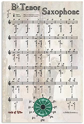 Saxophon Blechschild B Tenor Saxophon Poster Musik Studio Dekor Plakette Musiker Zuhause Zimmer Club Kunst Wanddekoration 12 x 16 Zoll