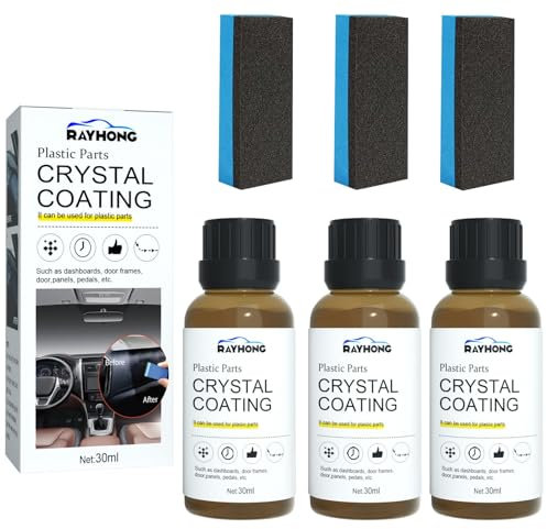 Car Plastics Restorer, 2025 New Kunststoffteile Kristalline Beschichtung, Auto-Kunststoff-Restaurator, Car Plastics Restorer, Crystal Coating Kunststoff, Auto-Plastikteile-Renovierungsmittel (3PCS)