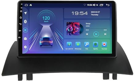 MLXABH Android 11 Radio estéreo para automóvil para Re-nault Megane 2 2002-2009 Radio para automóvil con pantalla táctil de 9 pulgadas con Carplay inalámbrico Android Auto con GPS Bluetooth HiFi WiFi