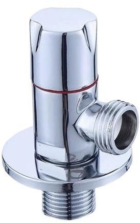 SDGBCXD， Hot and Cold Logo Angle Valves Brass Chrome Plated Valve Bathroom Accessories Angle Valve for Toilet Sink Prevent Backwater(Hot),Valve(Hot)