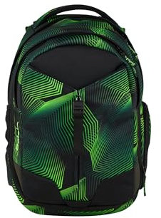 Satch match ab 5. Klasse, ergonomisch, 35 L Stauraum, standfest, Organisationstalent Seismic Green - Schwarz