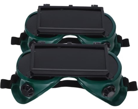 Anneome 2pcs Protective Glasses Welding Safety Goggles Auto Darkening Welding Glasses for Cutting Workshops