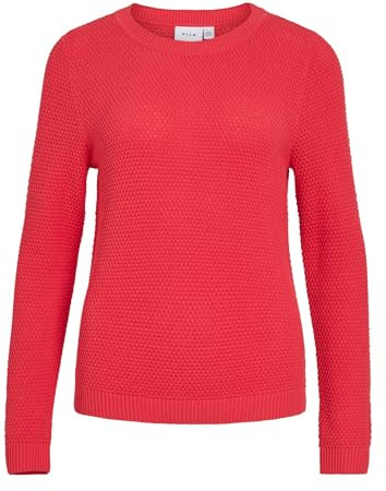 Vila Damen Vidalo O-Neck L/S Knit Top- Noos Vidalo O-Neck L/S Knit Top- Noos (1er Pack)