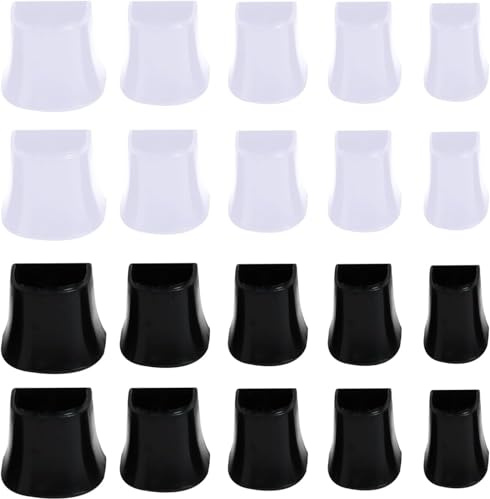 Absatzschoner High Heels 5 Größen im Set | Silikon-Gummiüberzüge, rutschfeste Sohle, Transparent/Schwarz, 10 Paar (2x5 Größen), für Stöckelabsätze, Schutz Abnutzung