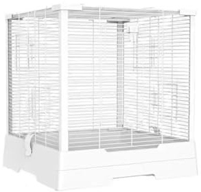 Fågelburar Lyxvilla Stor Fågelbur Papegojbur Fyrkantig Aluminium Kolumnbur