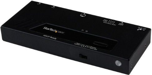 StarTech.com 2 Port HMDI® Switch / Verteiler - Automatische Umschaltung mit IR-Fernbedienung - 1080p - HDMI Auto Switch / Umschalter