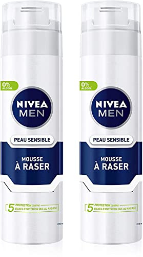 Nivea Men Espuma de afeitar piel sensible 200 ML – Lot de2