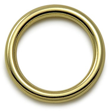 Ganzoo O-Ring Metall, 25mm Innendurchmesser, 5 Stück, legierter Stahl nicht rostend, goldfarbener Rundring punktgeschweißt, für Hunde-Leine und Halsband, Taschenriemen, Basteln