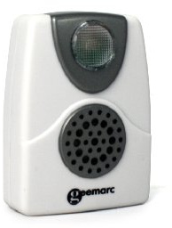Geemarc CL11 Telefonanrufverstärker mit Blitzlicht, 4-stellige LCD Anzeige, weiß
